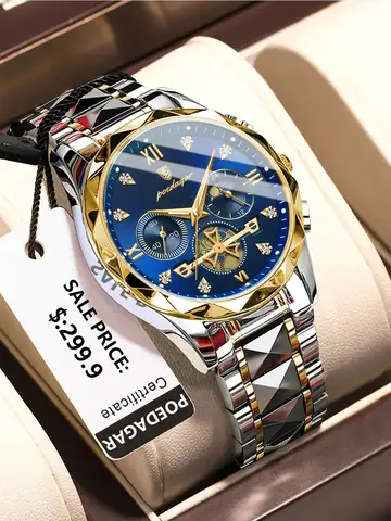 POEDAGAR Lüks Erkek Kol Saati Chronograph Su Geçirmez Aydınlık Erkek Izle Paslanmaz Çelik Yüksek Kaliteli Spor erkek kuvars saatler