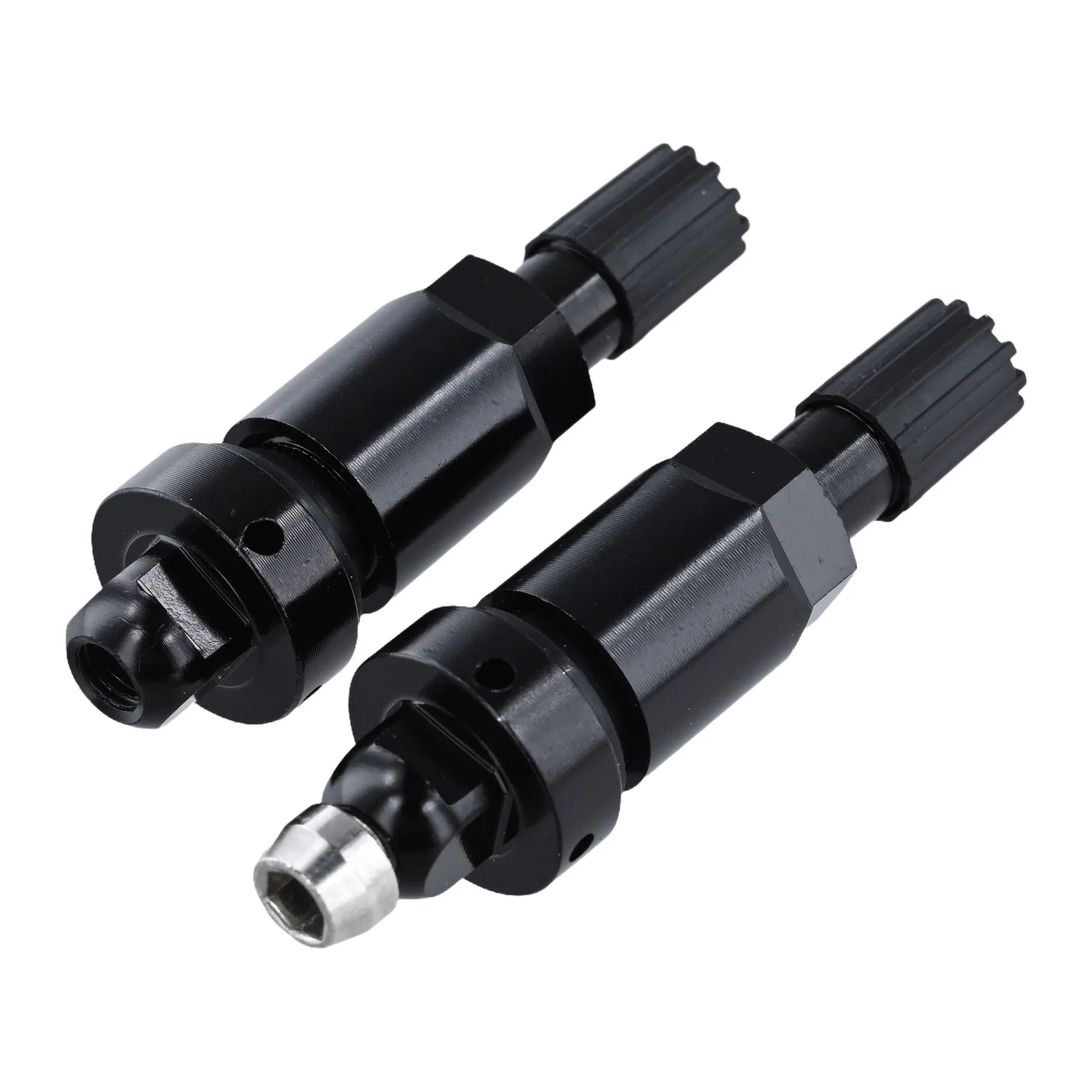 Black Aluminum Valve Stem Sleek Black Color Airtight Fit Alloy Material Easy Installation Long-lasting Performance