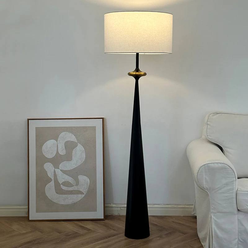 

Japanese Nordic simple living room bedroom log solid wood walnut floor lamp creative design lighting