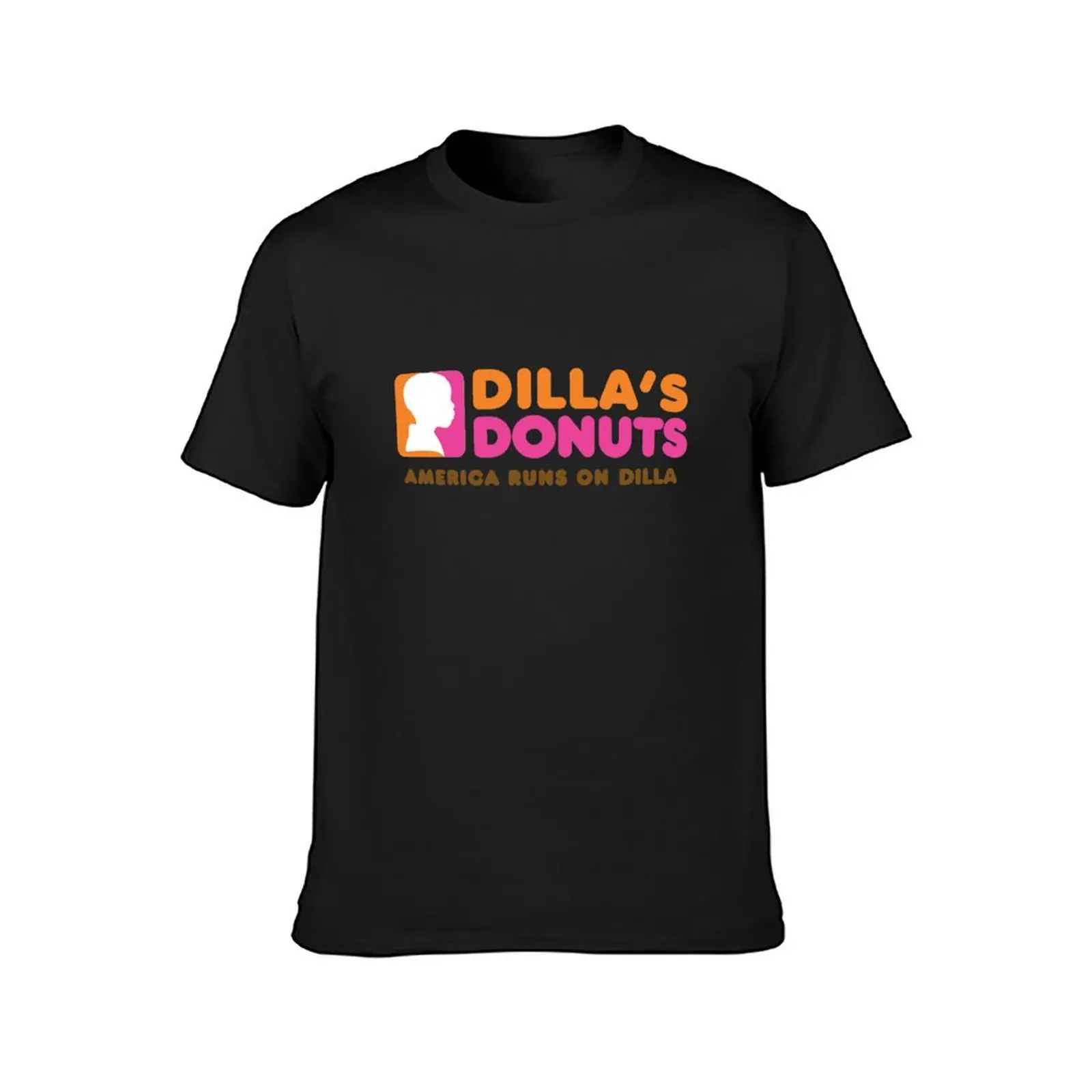 America runs on Dilla T-Shirt blacks quick-drying blanks graphics Men's clothing