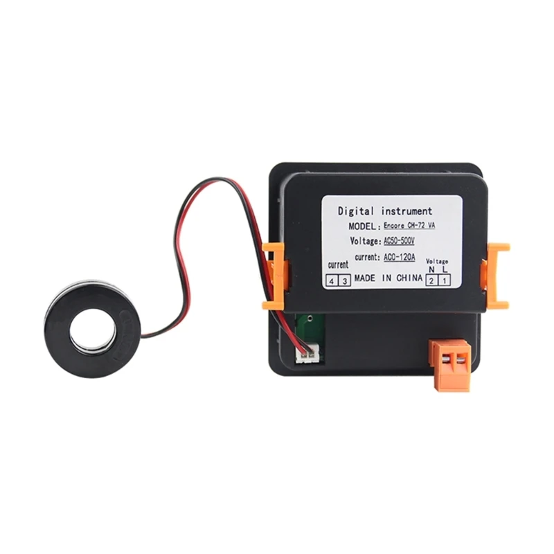 Digital Current Meter Gauge LED Display Amp Meter 2 in 1 Tester AC50-500V AC1-120A Voltmeter Ammeter Drosphip