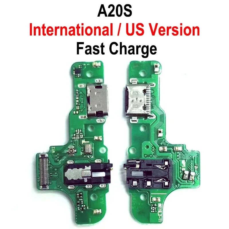 USB شحن ميناء موصل مجلس لسامسونج غالاكسي A20S A207 A207F M12 M14 شحن الكابلات المرنة مع أجزاء الميكروفون #1