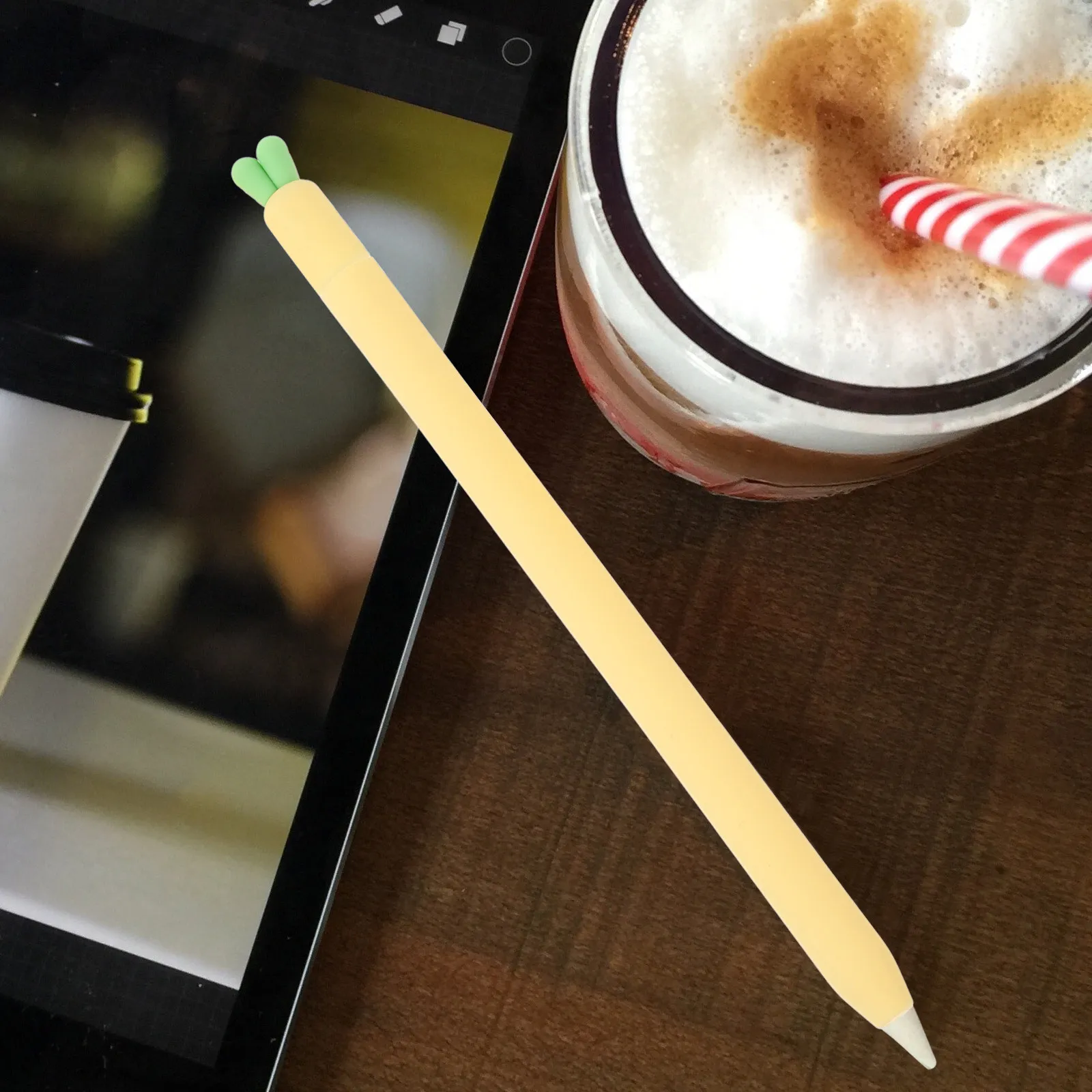 

1Pcs Pen Holder Protective Cover Soft Silicone Anti-Leak Nonslip Falling-Resistant Case Compatible Pencil 1 Generation
