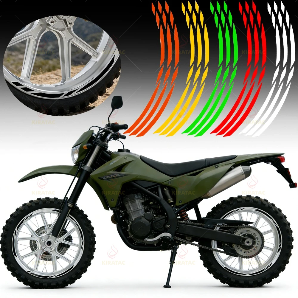 16pcs/1Set Strip 15-19inch Motorcycle Wheel Hub Decals Modification Sport Style Stickers Waterproof Self-adhesive Decoration