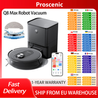 Proscenic Q8 Max Robot Vacuum and Mop Combo with Self-emptying Station,  200min Runtime, 3 Cleaning Modes,Max 4200Pa Suction, Sm