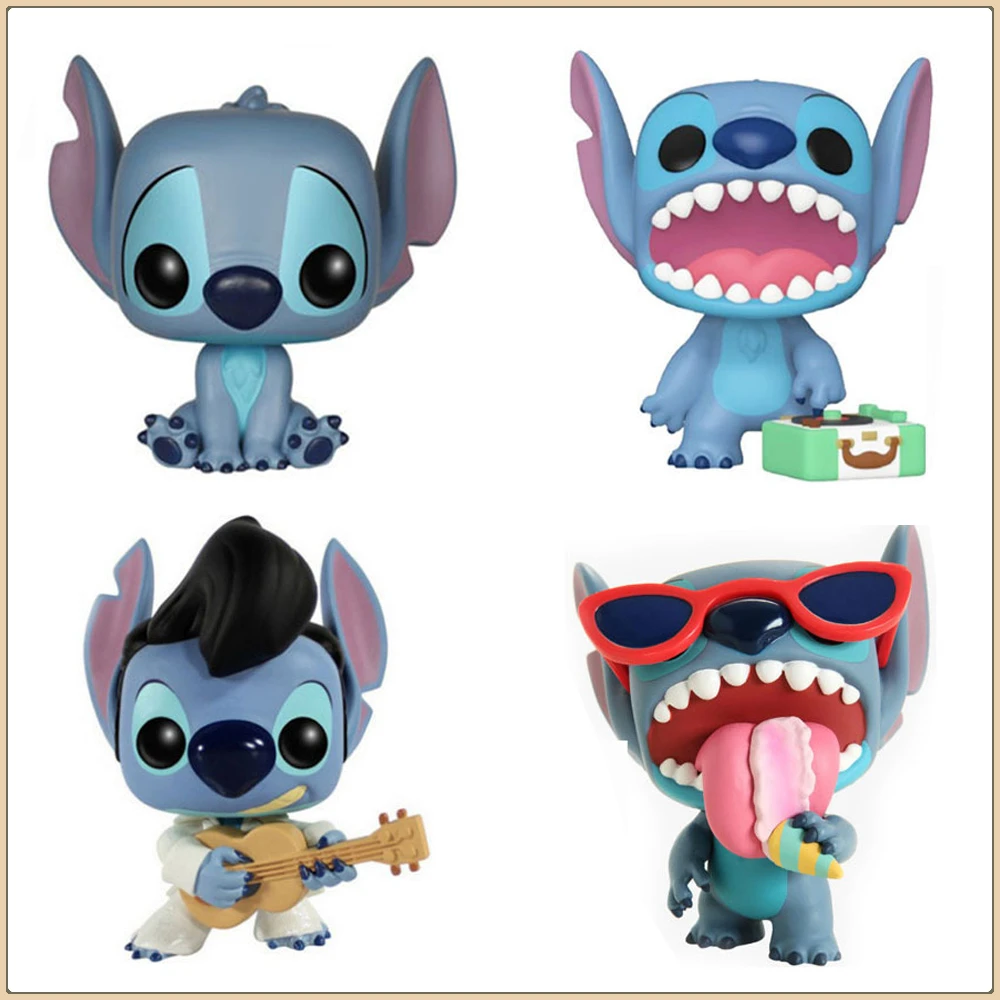 Funko Pop Lilo & Stitch Action Toy Figures Kawaii Cartoon Stitch Scrump Interest Model Doll Ornament Birthday Gift for Children