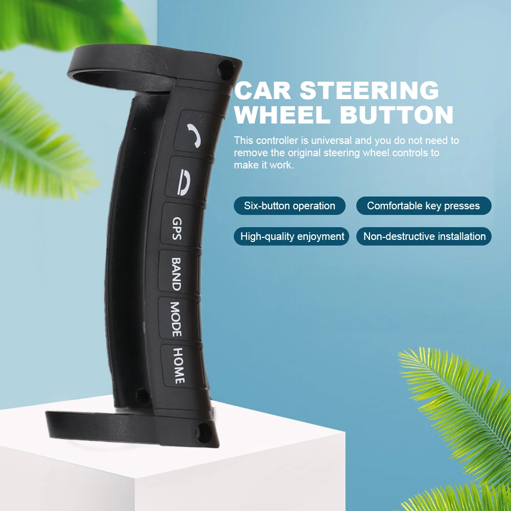 عجلة قيادة تعمل بالتحكم عن بعد، زر تشغيل/إيقاف، عجلة قيادة لاسلكية متعددة الوظائف، تعمل بالبطارية، 6 أزرار لشاحنة السيارات