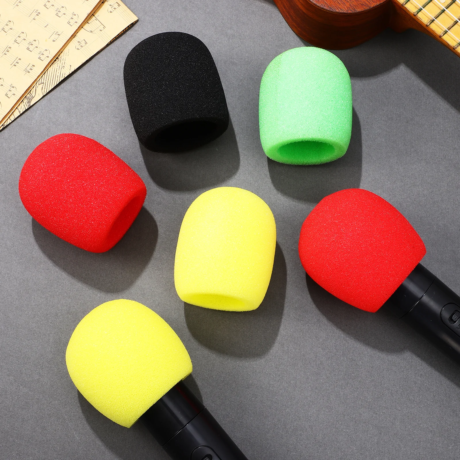 

32Pcs Universal Mic Windscreen Protectors Soft Sponge Microphone Covers for Performance Recording Studio Conference Reusable