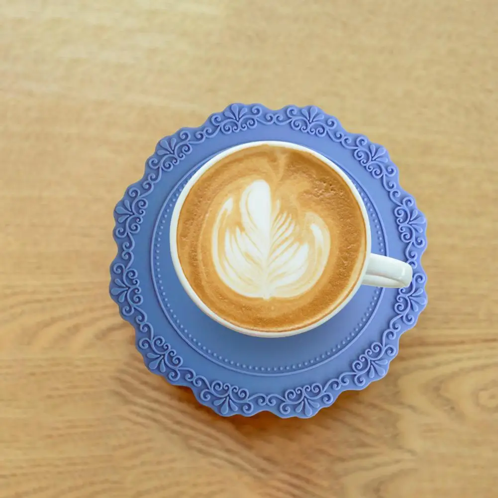 Trendy Table Mat Silicone Dining Placemat Oil-proof Dishwasher Safe Dining Mat Heat Insulation