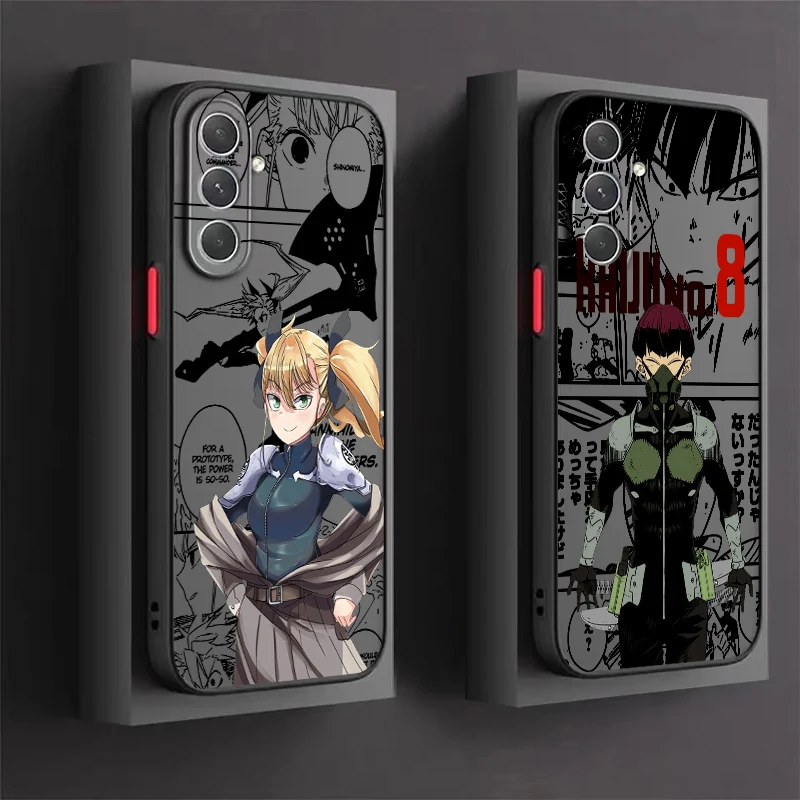 

Cool K-Kaiju No. 8 Anime Frosted Translucent For Samsung Galaxy S24 S23 S22 S21 S20 FE S10 S9 S8 Plus Ultra Pro 5G TPU