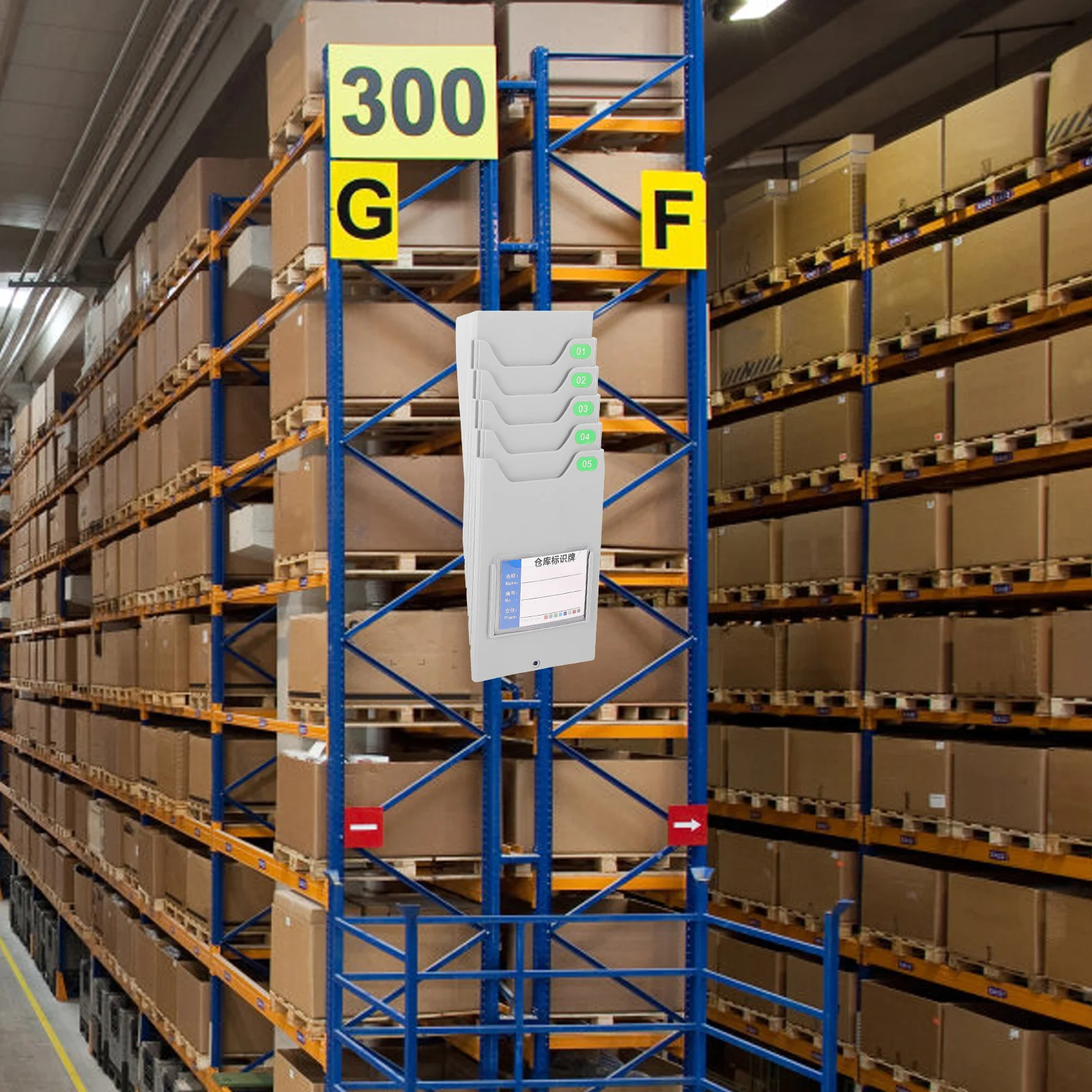 

Shelf Goods Cards Organizer Plastic Material Document Holder Space Saving Storage Efficient Design Warehouse Supply Magnetic