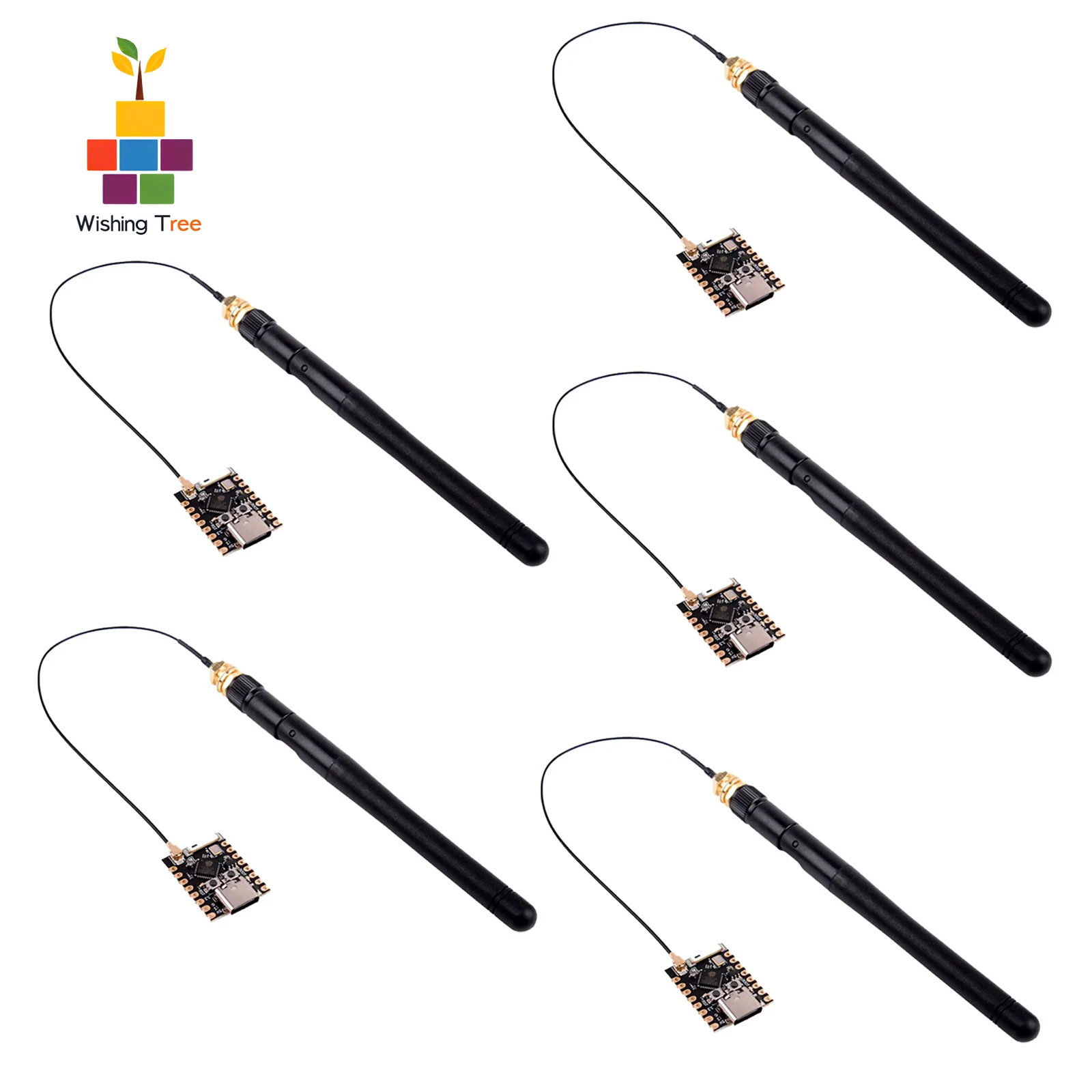 DIYmall ESP32-C3 Super Mini Development Board with 2.4G Antenna, WiFi+BT5.0 for IoT/Arduino Projects (5 Sets)