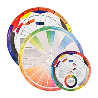 12/18 Colors Tattoo Colors Wheel Pigment Paper Card Supplies Three-tier Mix Guide Central Circle Rotate Tattoo Accessories