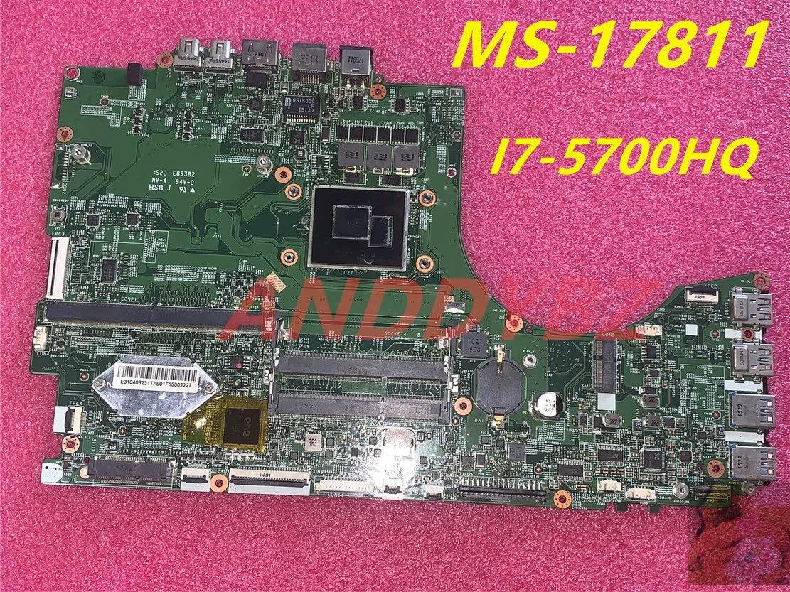 

Used MS-17811 VER 1.1 Original For MSI GT72S GT72 Notebook CPU Motherboard I7-5700HQ DDR3 100% Working Test