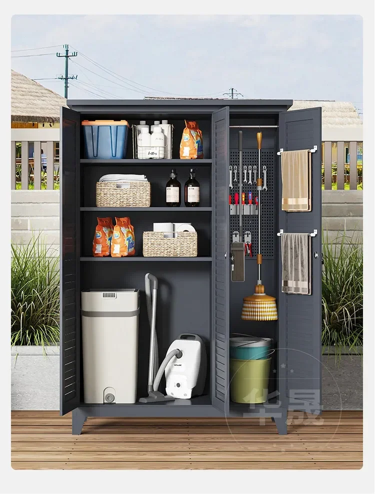 TQH7.2 outdoor locker waterproof sunscreen villa courtyard louver door storage cabinet garden balcony cleaning tools utility