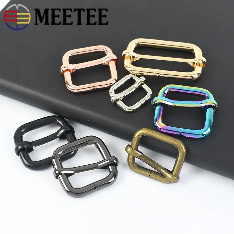 10/20Pcs Belt Buckles Roller Pin Buckle Handbag Strap Metal Slides Tri-glides Adjuster For Bag DIY Garment Accessories F2-12