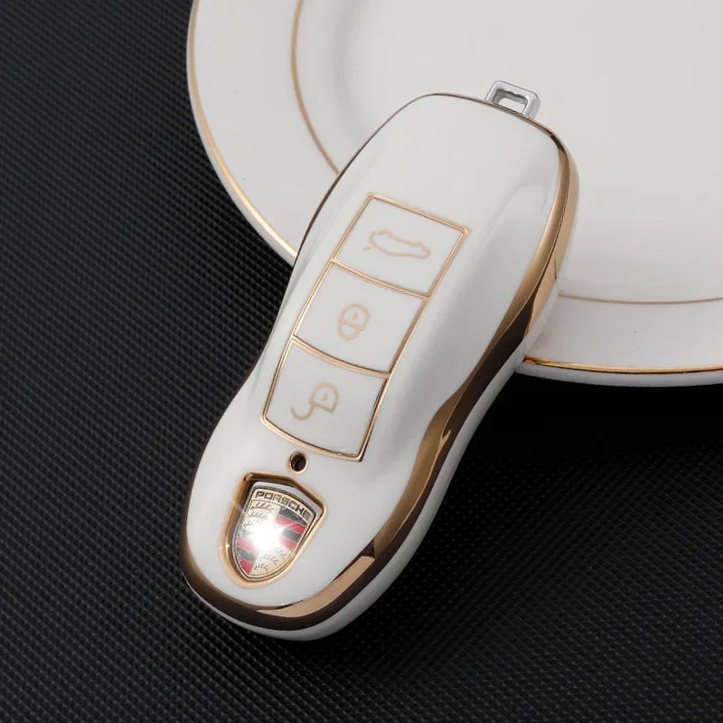 For Panamera New Car Key Case Cover For Porsche Macan Cayenne Cayman Boxster 911 9ya 971 Smart Protection Shell Remote Key Cover