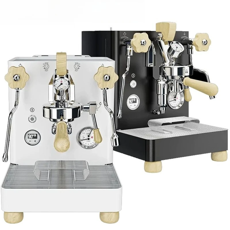 

Semi-automatic coffee machine with variable pressure dial double boiler rotary pump