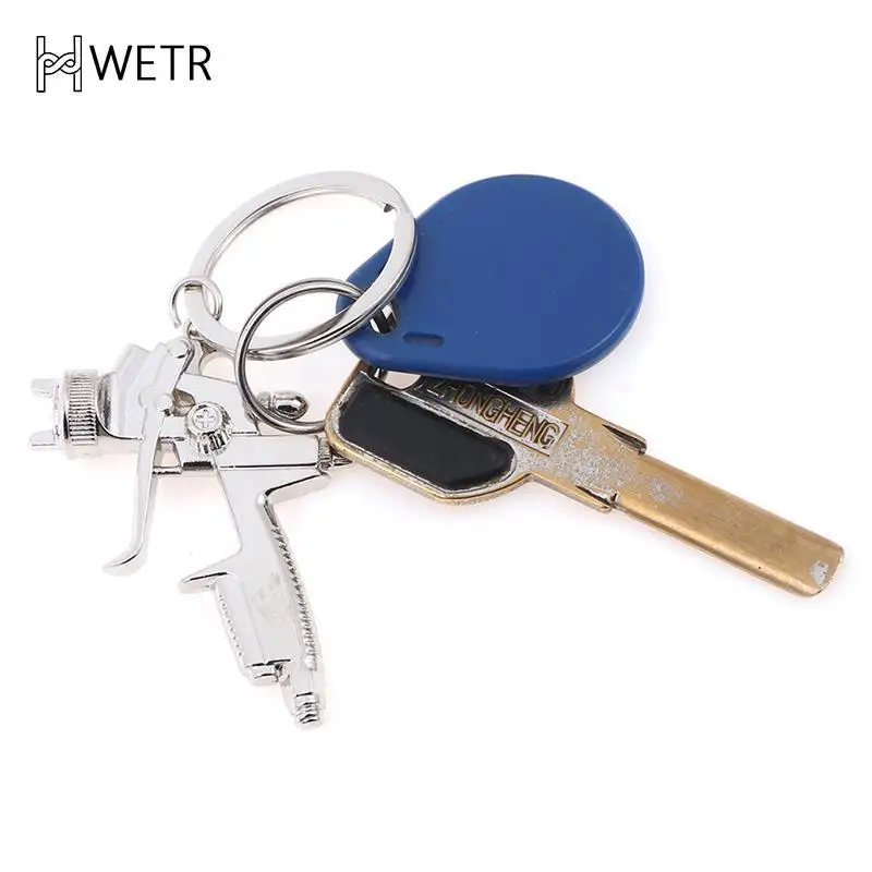 Metal Keyring Water Gun Keychain New Style Water Spray Gun Key Chain Small Pendant Novelty Keychains Handbags Accessories