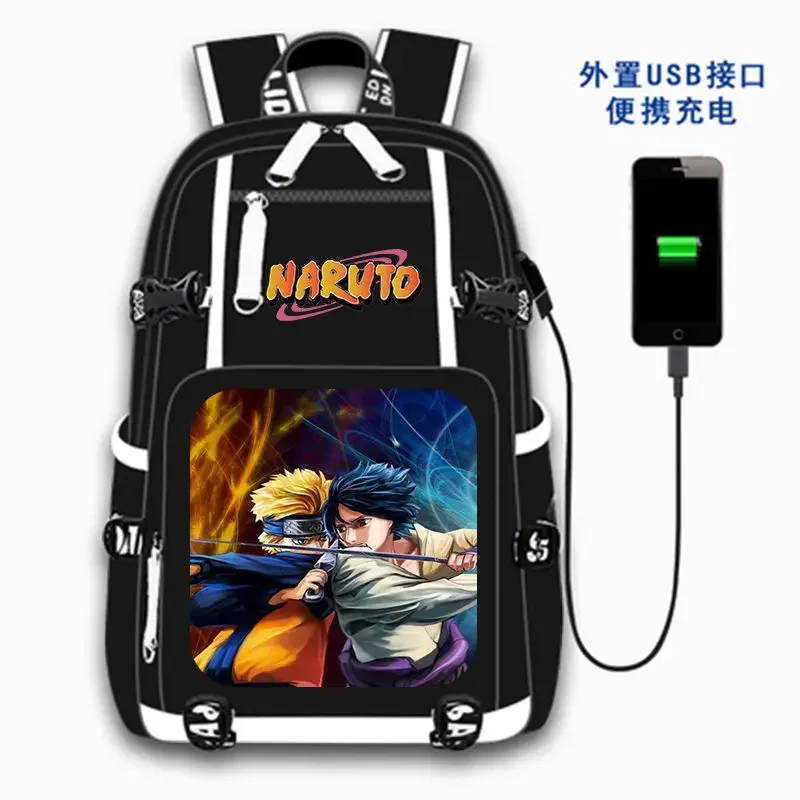 

Naruto Naruto Sasuke Anime Peripheral Backpack Men and Women Casual Computer Students Creative Graffiti School Bag outdoor bag