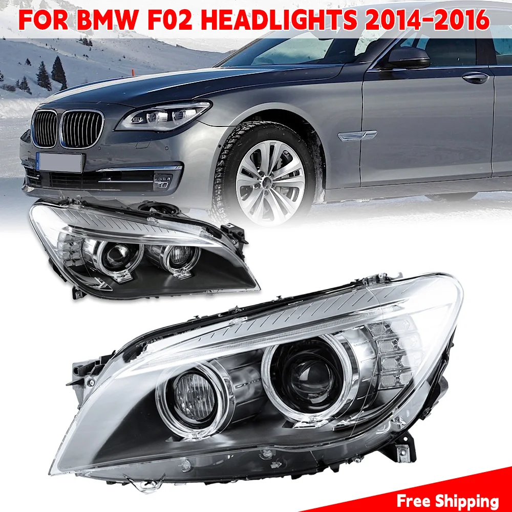 

Для Bmw 7 серии F02 фары 2014-2016 F01 ксеноновые фары Angel Eye Drl дневные ходовые огни в сборе Oe автомобильные детали