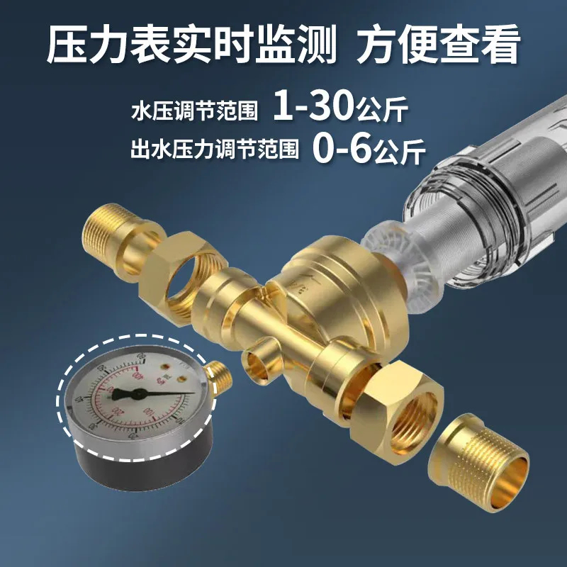 Water Pipeline Prefilter Stainless Steel Prefilter Water Purifier Hydraulic Detection and Purification of Domestic Water