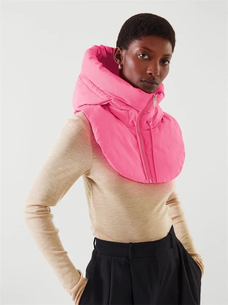 RT-chaleco con capucha informal para mujer, chaquetas sin mangas con cuello redondo, sudaderas cortas de calle para exteriores