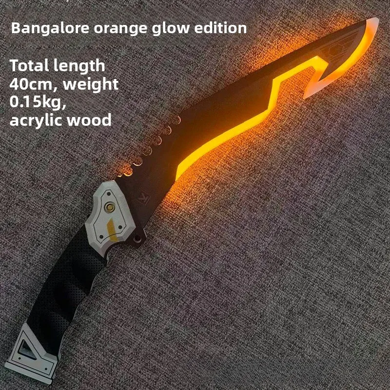 Couteau jouet lumineux Apex Bangalore 40cm/15.75 pouces, Katana, périphériques de jeu, accessoires de modèle en bois acrylique, Cosplay, cadeaux de collection pour garçons
