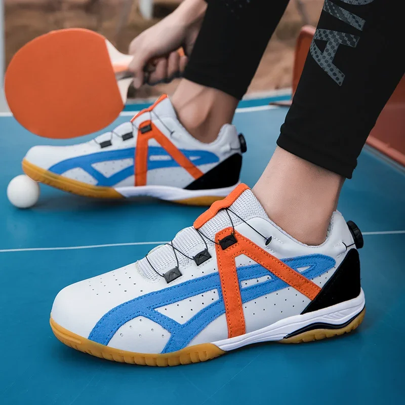 

2023 New Luxury Brand Professional Table Tennis Shoes for Men Quick Lacing Women Ping Pong Sneakers Badminton Volleyball Shoes