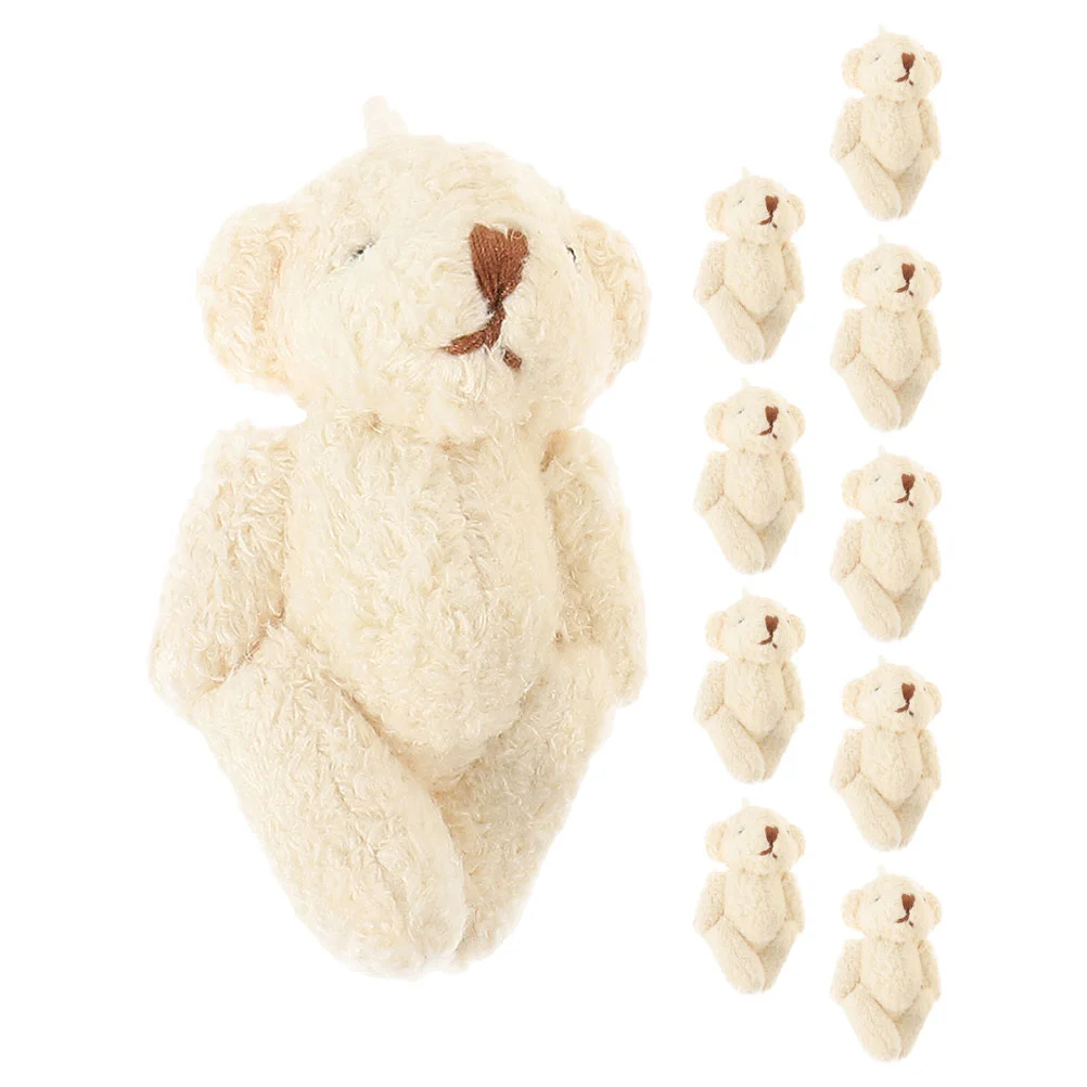 

10 Pcs Pearl Velvet Hat Decor Garment Supplies Craft Projects Making Clothing Decorative Bear Ornament Bag Plush Tiny