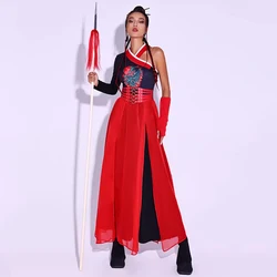 2023 Jazz Dance Costume Women Kpop Outfits Chinese Style Suit Nightclub Bar Dj Gogo Dance Clothes Performance Outfits BL11289