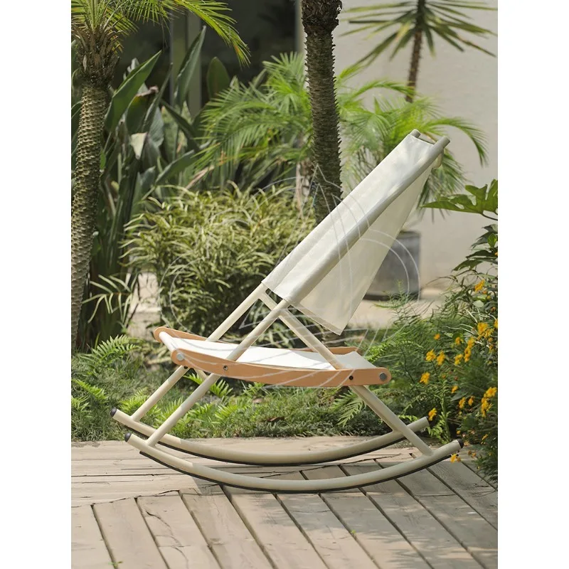 Adult Rocking Chair Indoor Balcony Nap Leisure Lazy Sofa Chair Outdoor Courtyard Recliner