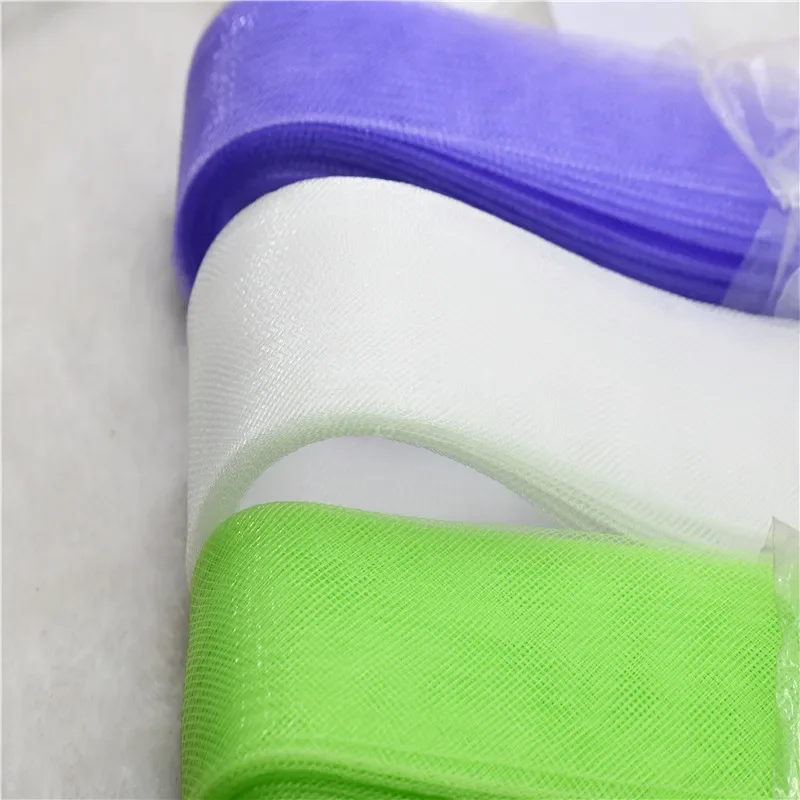 Hard stiff Polyester Mesh Ribbon Flat Plain Crinolines Horsehair Fabric for Hats skirt making 3cm 4cm 5cm 6cm 10cm12cm