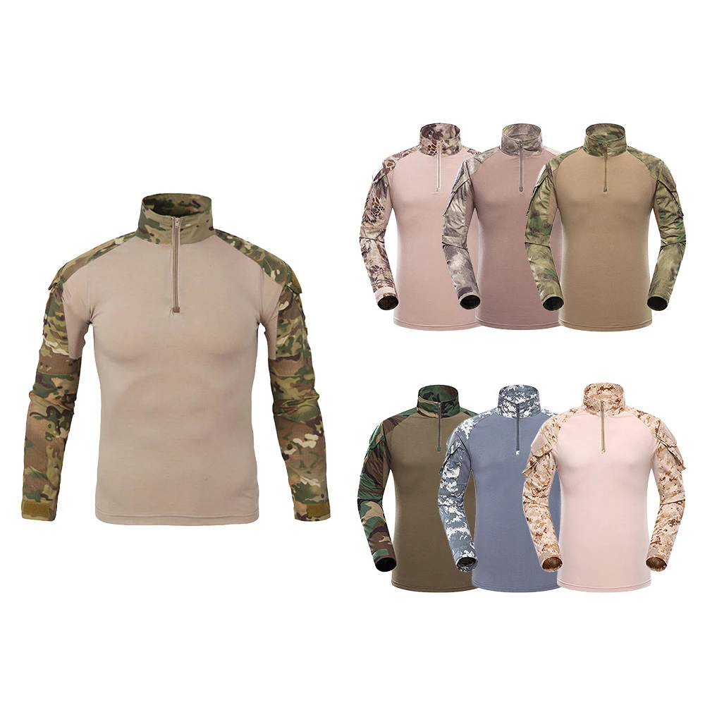 

Men's Sport Tactical Hiking T-Shirts,Male Breathable Outdoor Clothes,Hunting Camouflage Long Sleeve Hunting Climbing Shirt