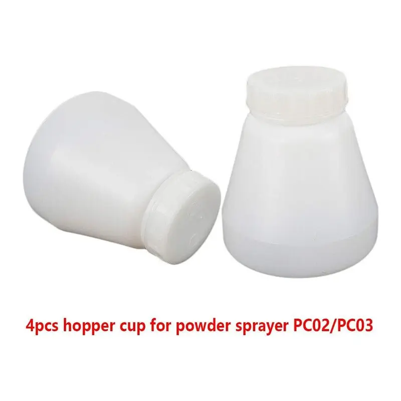 A69ehopper Cups 4PCS For Bottles, PC02/PC03 Electrostatic Sprayers, For Powder Coating Cups For Powder Paint Coating