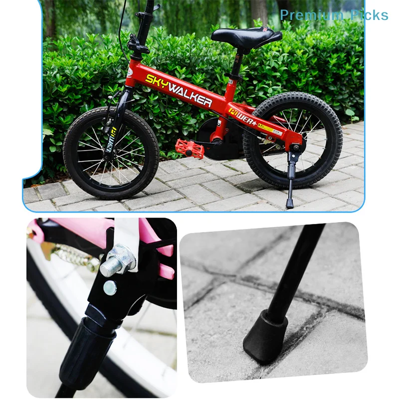 Kids Bike Kickstand Heavy Duty Parking Stand Foot Brace Support For Children Bicycle Side Mount 12 14 16 18 20 Inch Wheels view 6