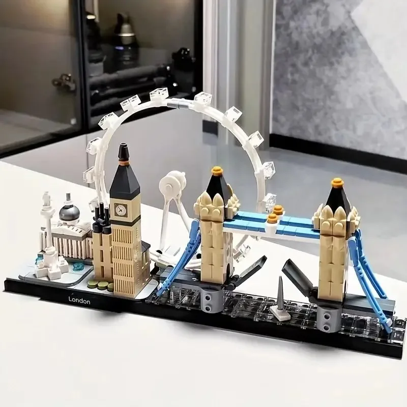 

MOC London Tower Bridge Building Blocks World Famous Architecture Brick Model City Skyline Construction Toy for Adult Desk Decor