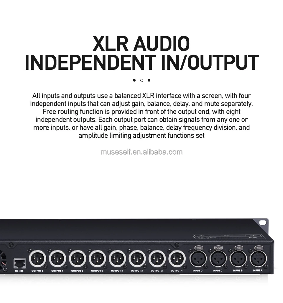 CX4800 4-in 8-out audio processor original software professional audio driverack professional speaker audio processor