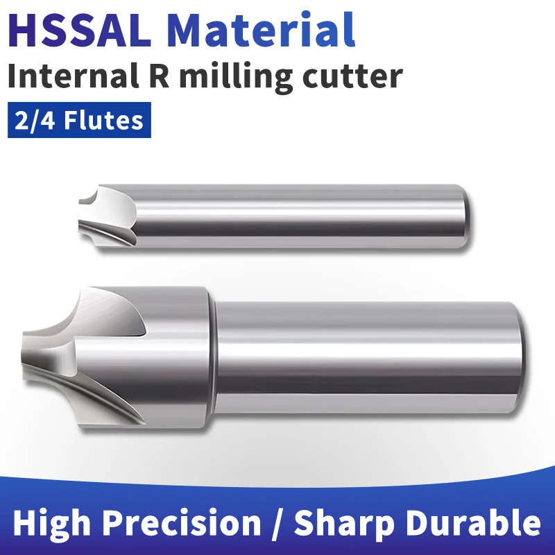 

UT TAP 1PCS HSS internal R cutter R1-R12.5 Corner Rounding End Mill R Angle Fillet Radius Quarter Circle Cutter Machine2/4Flutes