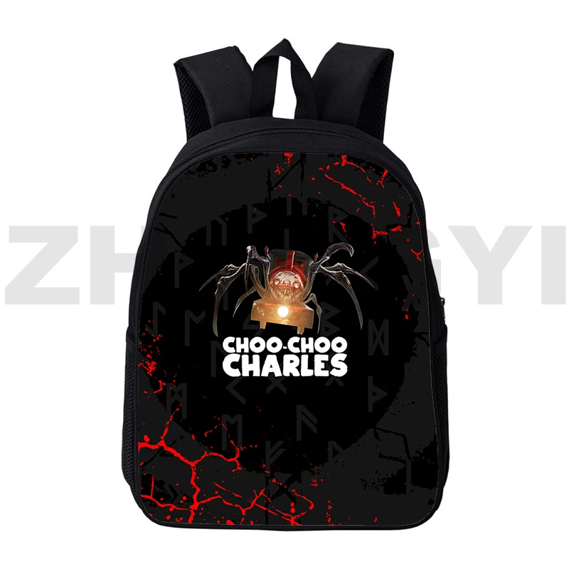 3D Choo-Choo Charles Anime Backpack Men Outdoor Sport Schoolbag 12/16 Inch Study Gifts Book Bag for Kids Women Laptop Travel Bag