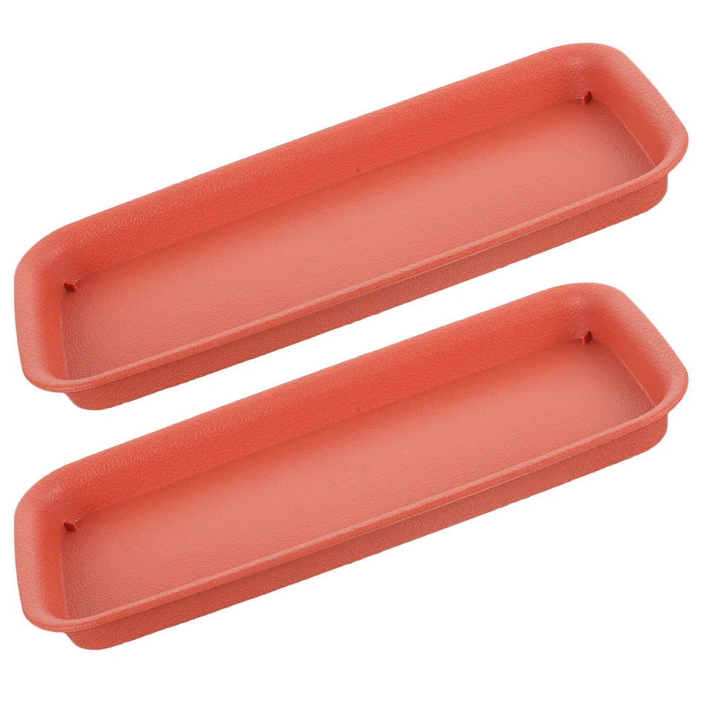 

2pcs Rectangular Plant Saucer Waterproof Tray Durable Plastic Pot Drainage Trays Flower Pot Trays Indoor Plants Gardening Gifts
