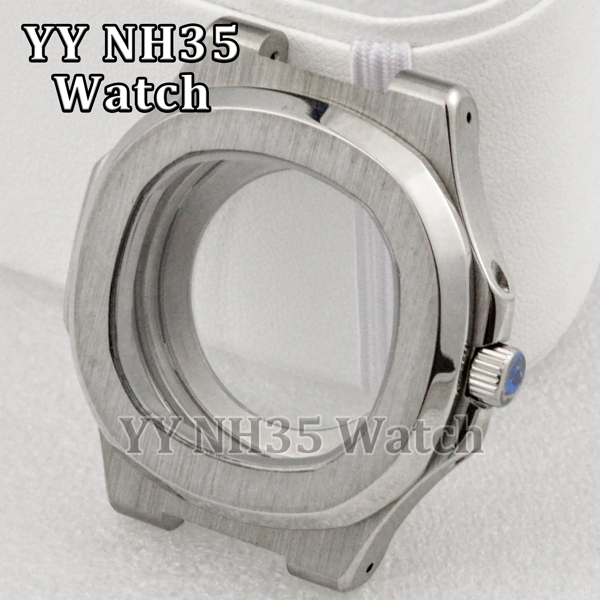 

NH35 Case for Nautilus Sapphire Glass 10ATM Waterproof Stainless Steel 41mm Watch Case fit NH35/NH36 Automatic Movement