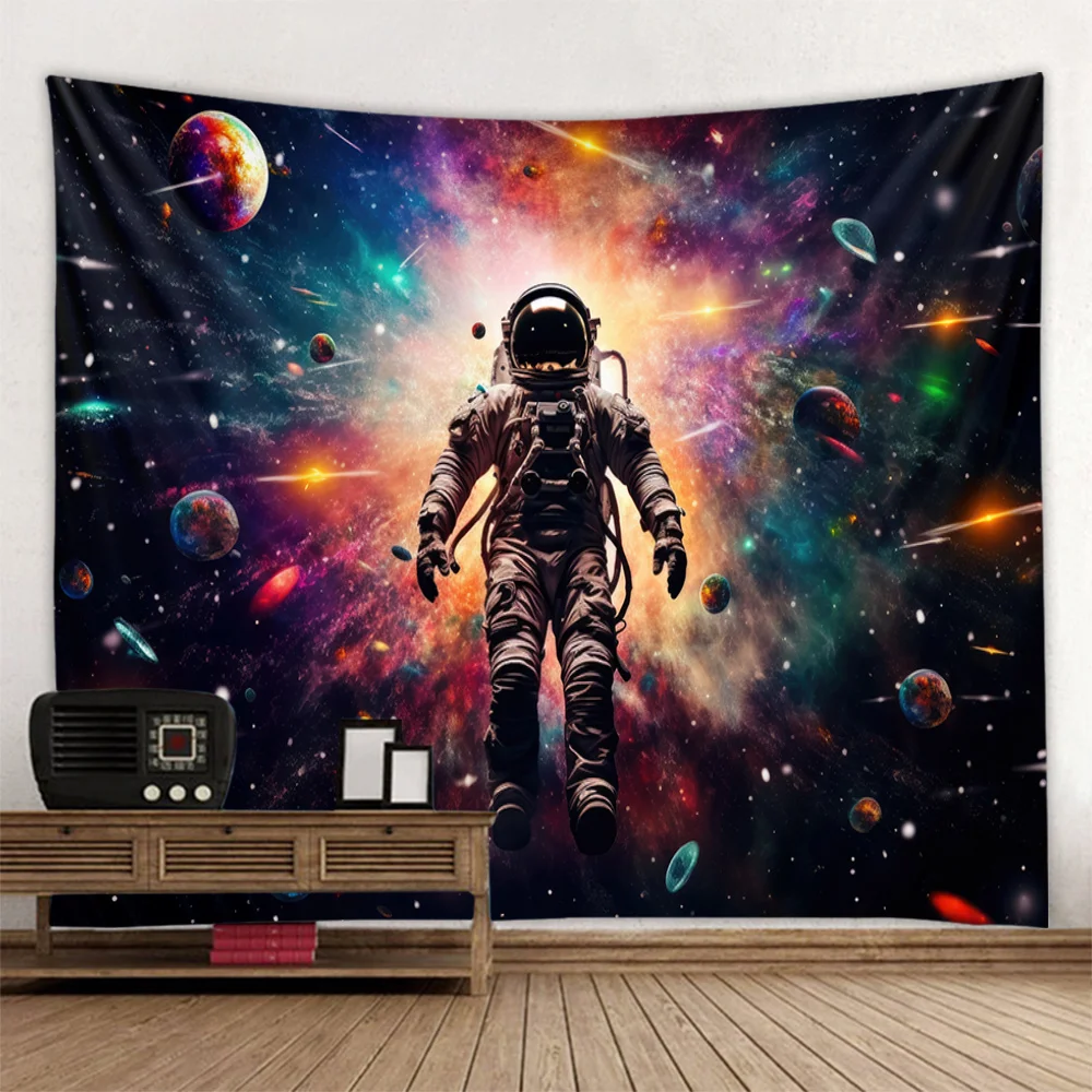 

Stars, planets, astronauts, tapestries, meditation, starry sky, living room decoration, therapy, energy field, art background
