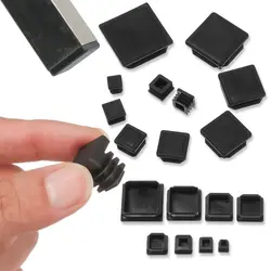 10Pcs/Pack Plastic Square Blanking End Caps Wear-resistant Furniture Feet Anti-slip Pad Chair Leg Caps Floor Caps Protection