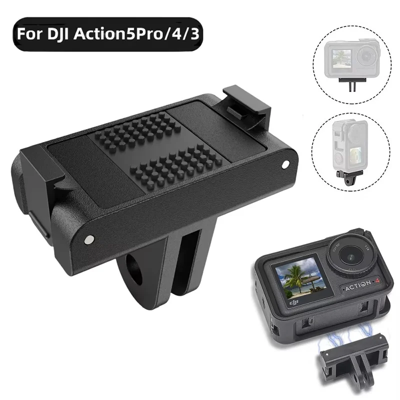 Camera Magnetic Adapter For DJI OSMO Action 5 Pro Camera Holder Quick Release Extension Mount Base For DJI Action 4 3 Accessory