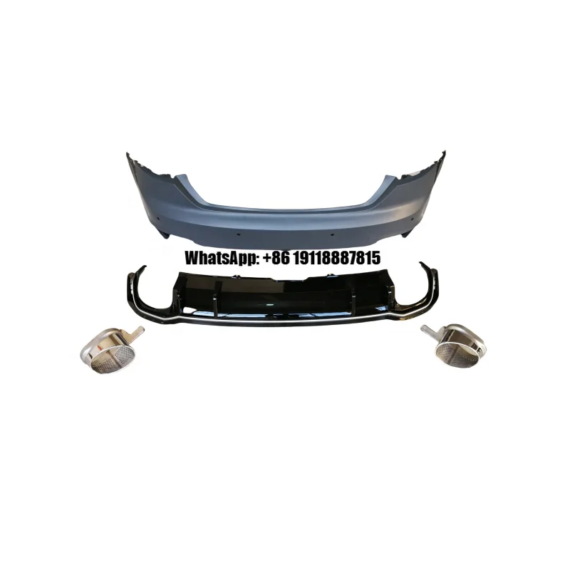 

Car Body Kit for Audi A5 RS5 Diffuser Rear Bumper Kit Rear Bumper Spoiler Lip Deflector + Throat Set for A5 RS5 2017-2020