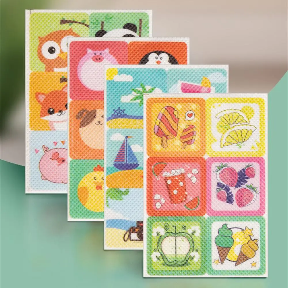 6SETS Plant Mosquito Stickers Traceless Mosquito Stickers Cartoon Mild Mosquito Paste Anti-mosquito Stickers Portable