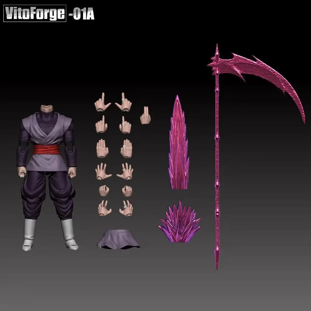 Nueva figura de acción VitoForge The Scythe Lord Dragon Ball Black Goku Zamas Super Saiyan Anime figuras colección modelo juguetes regalos