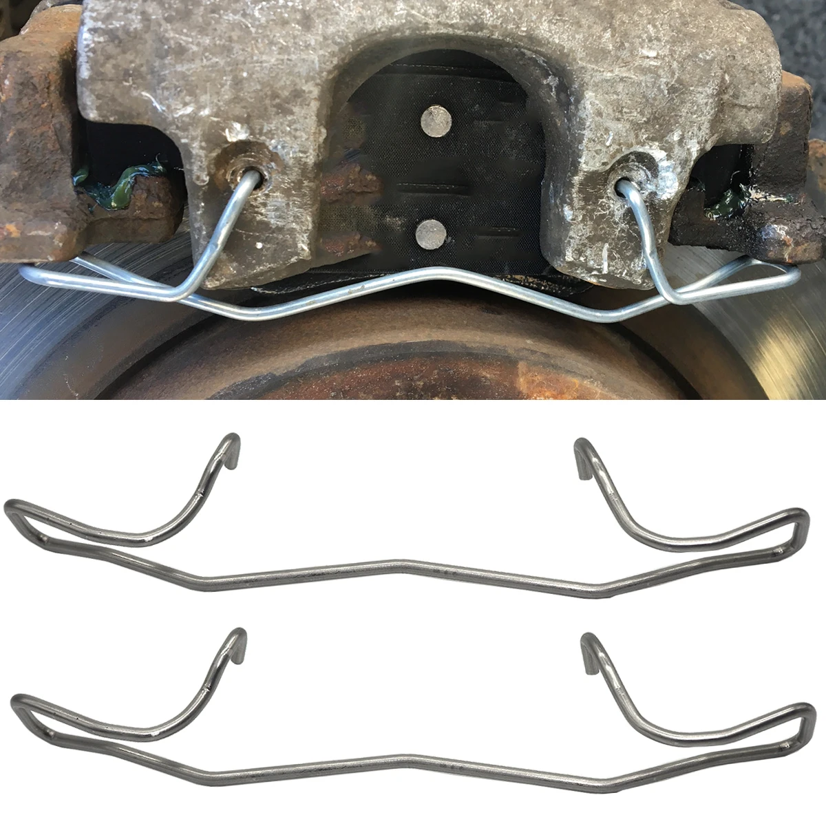 Car Rear Right Left Brake Pads Fit Caliper Springs, QTY 2, For RENAULT JAGUAR FORD SAAB Retainer Anti-Rattle Clip Accessories