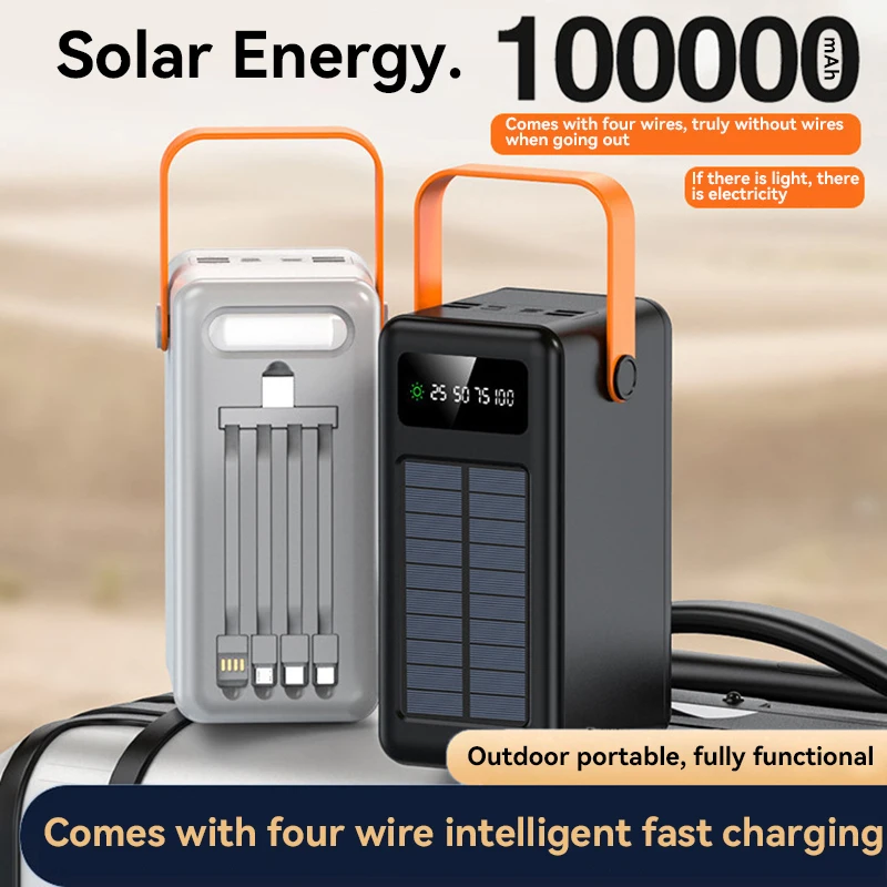 Batterie Externe Solaire Sunowl 32000 MAh – Charge Rapide + Sans Fil + Lampe 36 LED – Idéale Camping Randonnée